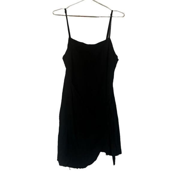 Princess Polly Women's Black Wrap Tie Sleeveless Mini Black dress 12 - Picture 1 of 6